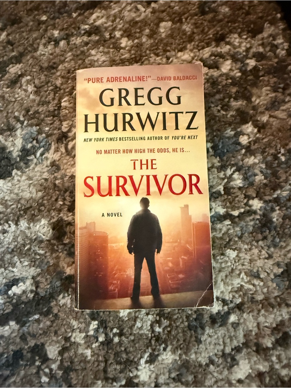 Gregg Hurwitz "The Survivor" Paperback Book - Orange/Black Cover
